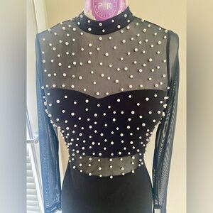 Charlotte Russe Black Mini Dress with Silver Details Size Small S